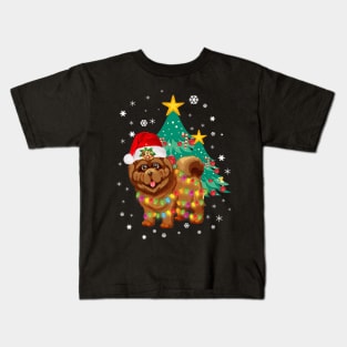 Christmas Lights Chow Chow Dog Kids T-Shirt